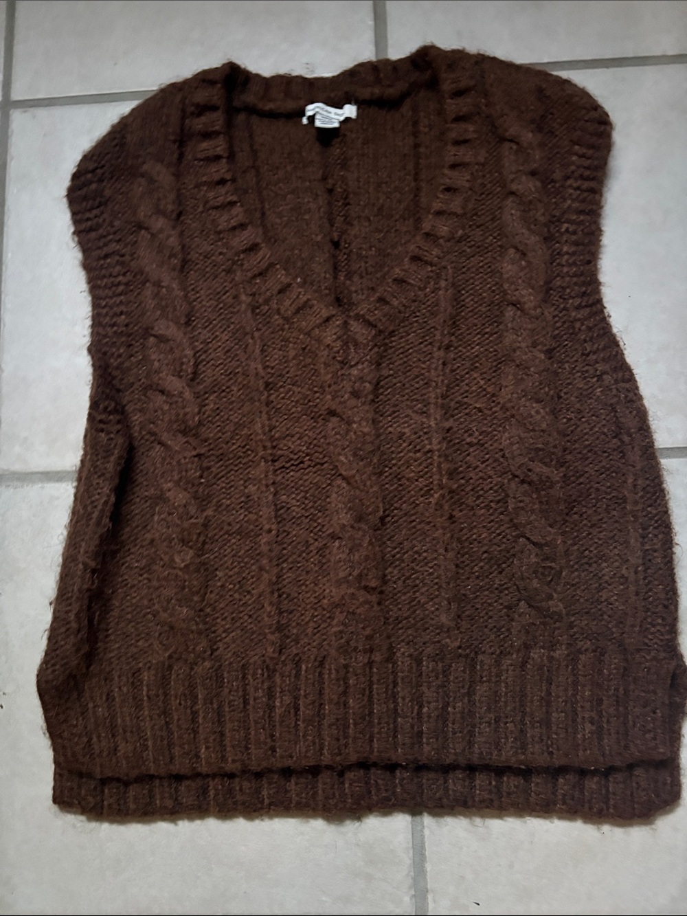 American Eagle Outfitters Brown  V-Neck Sweater Vest